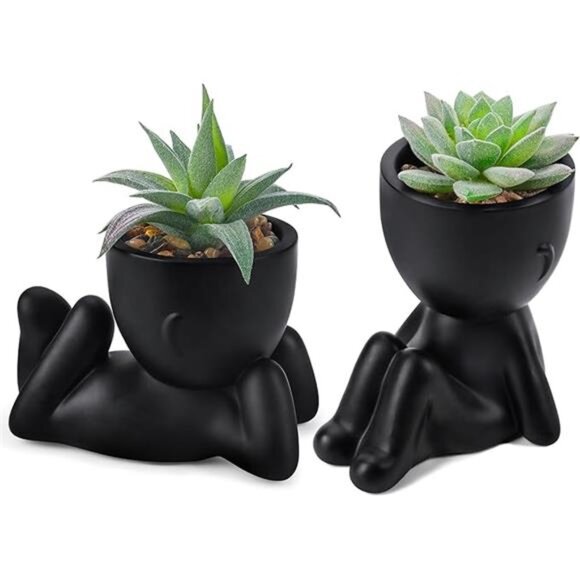 Rose Set of 2 Fake Plants Artificial Succulent Plants Office Desk Accessories - Picture 7 of 7